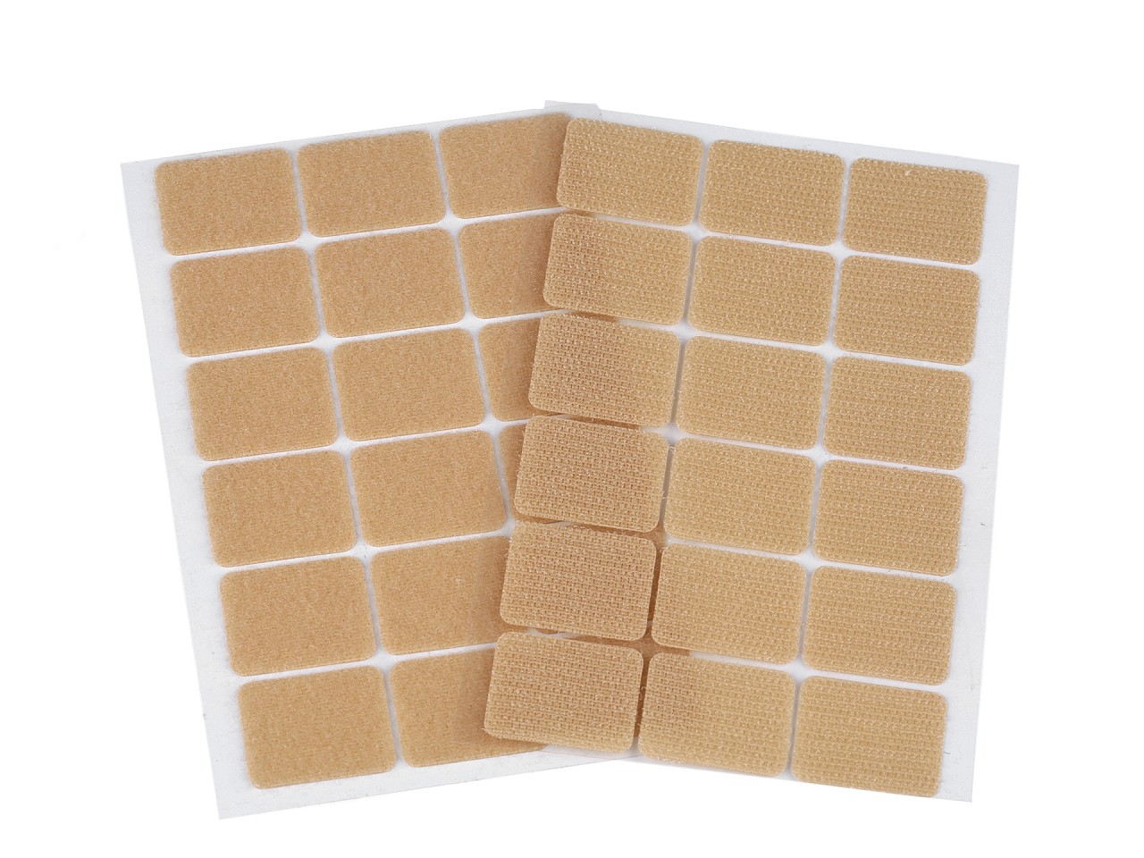 Hook And Loop Self Adhesive Rectangles 25x32 mm, beige