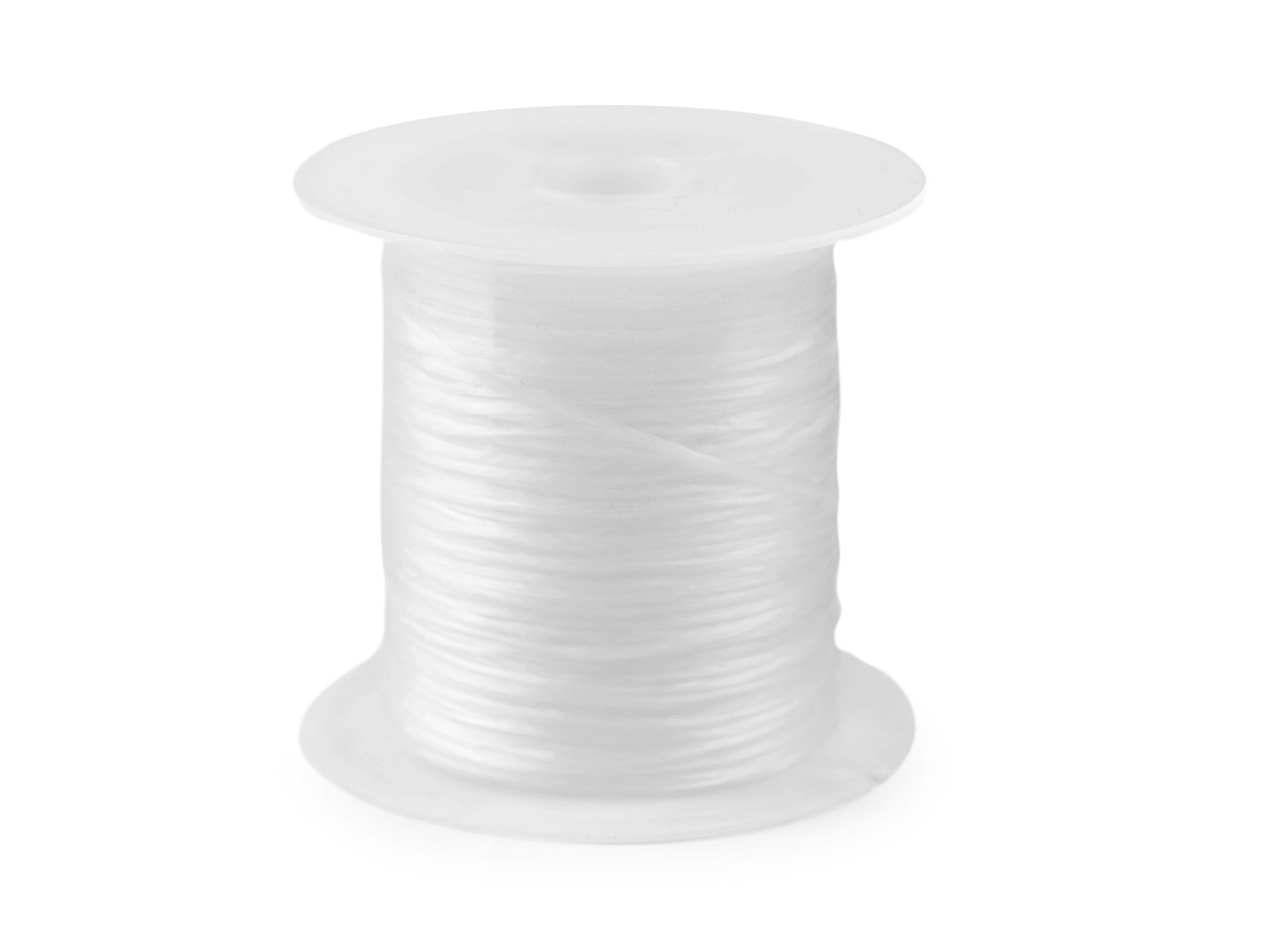 Flat Elastic Bead Jewelry Cord 1 mm, white