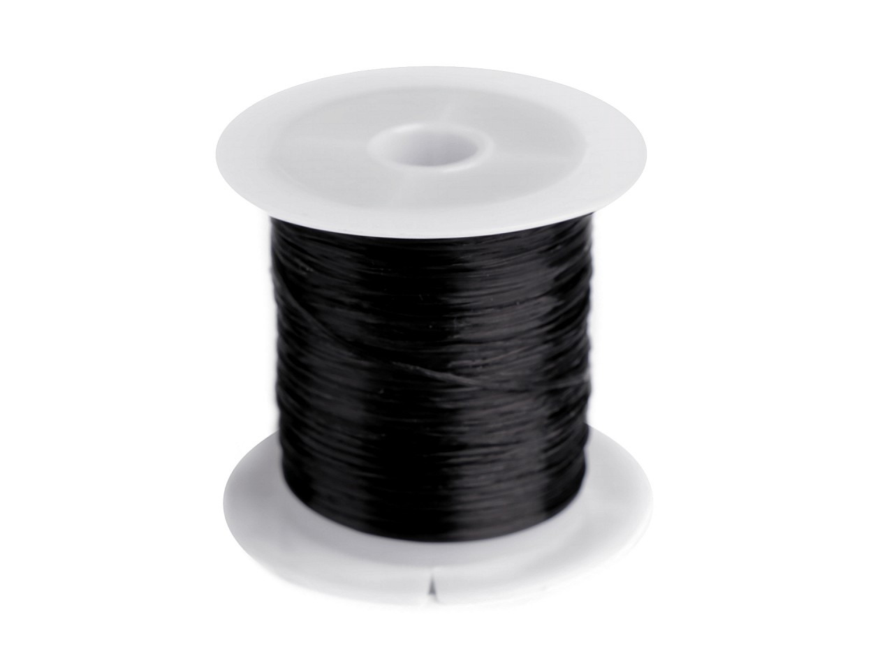 Flat Elastic Bead Jewelry Cord 1 mm, black