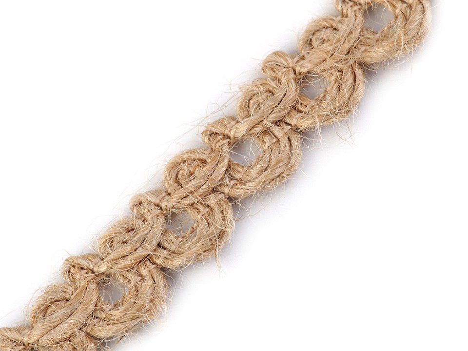 Jute Braid Trimming width 12 mm, natural burlap, 9 m