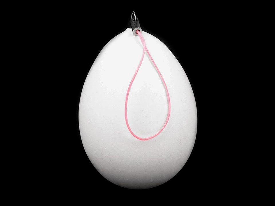 Plastic Easter Eggs 46x64 mm with hanging loop / DIY, white milk, 2 pc.