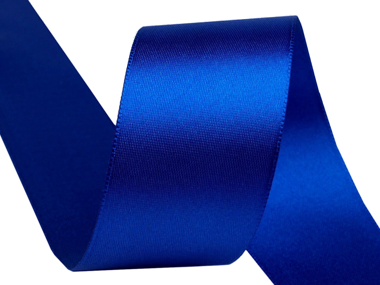 Double Faced Satin Ribbon width 40 mm, rich blue, 20 m