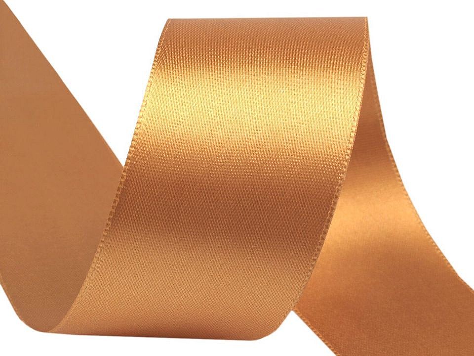 Double Faced Satin Ribbon width 40 mm, gold, 20 m