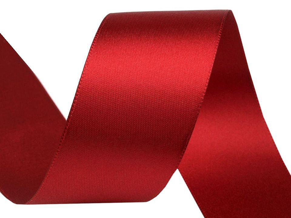 Double Faced Satin Ribbon width 40 mm, garnet, 20 m