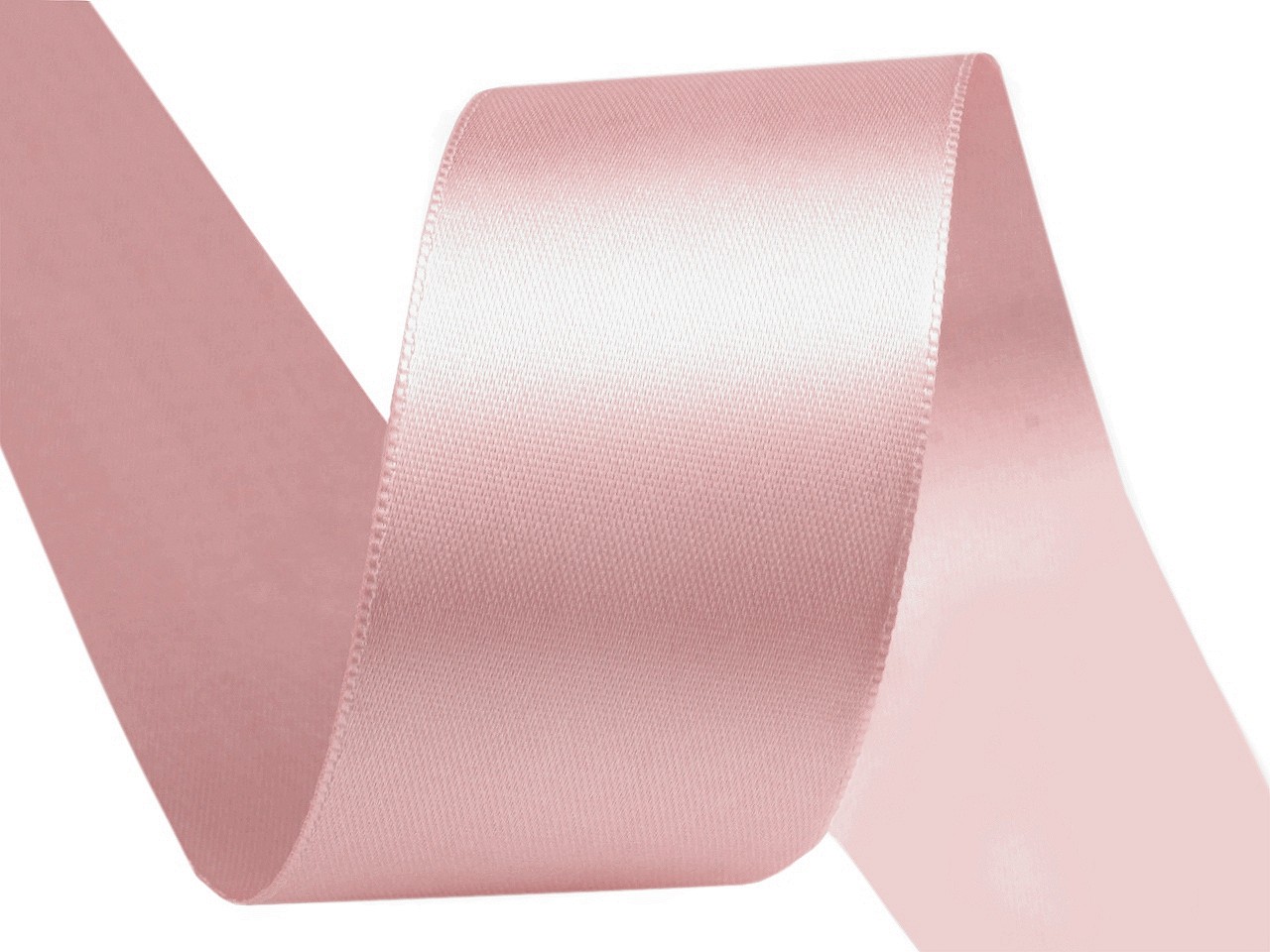 Double Faced Satin Ribbon width 40 mm, powder, 20 m