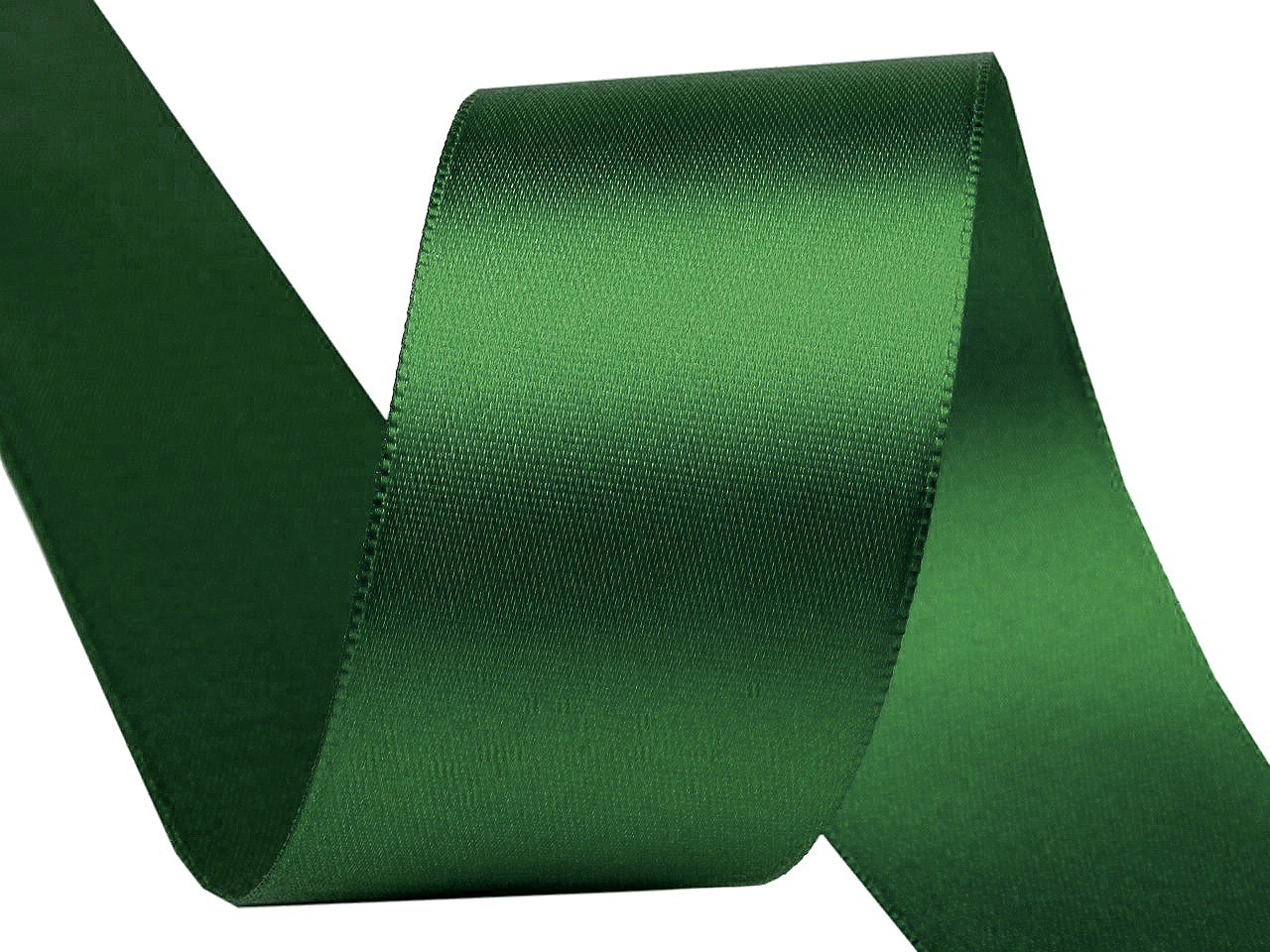 Double Faced Satin Ribbon width 40 mm, green, 20 m