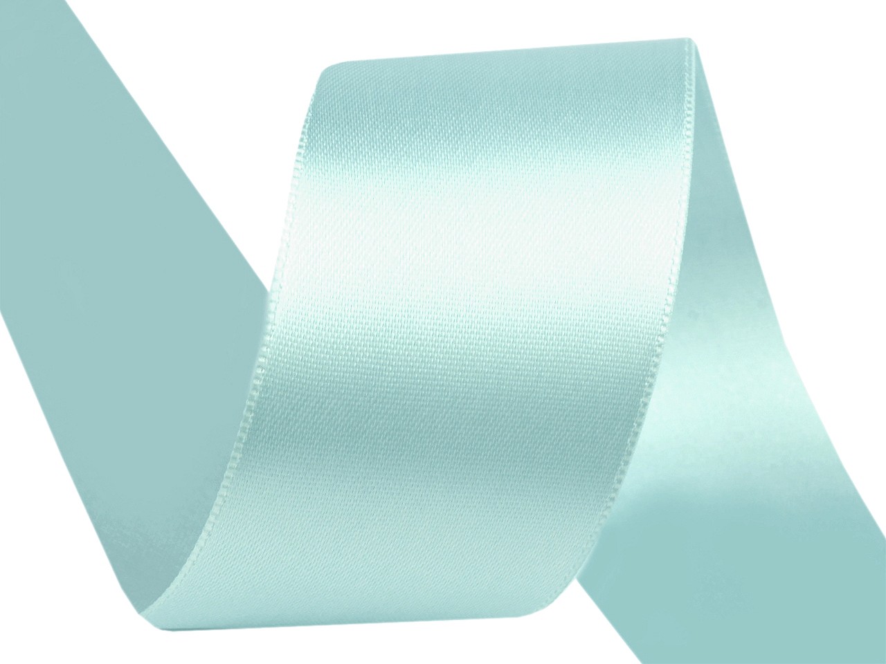 Double Faced Satin Ribbon width 40 mm, mint, 20 m