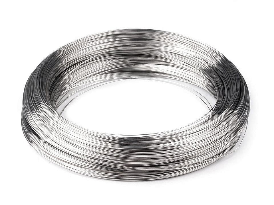 Memory wire for necklaces Ø 15cm, platinum, 20 g