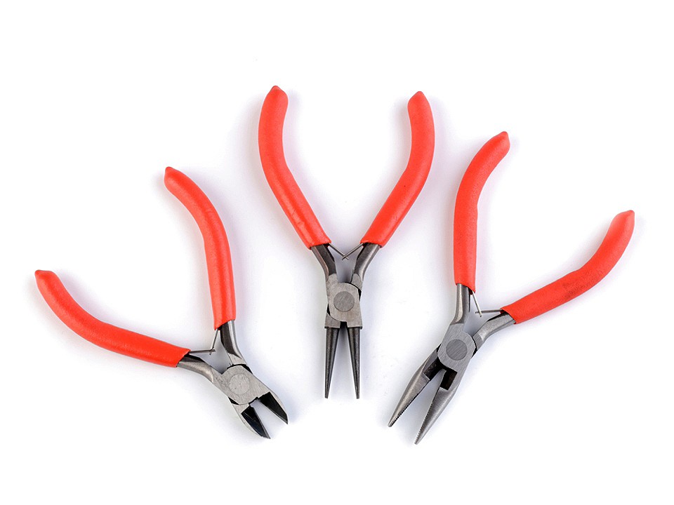 Set of Jewellery Pliers, medium red