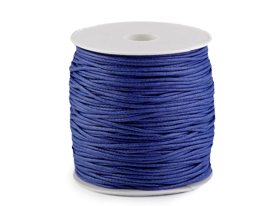 Cotton Waxed Cord Ø1,5-2 mm, blue sapphire