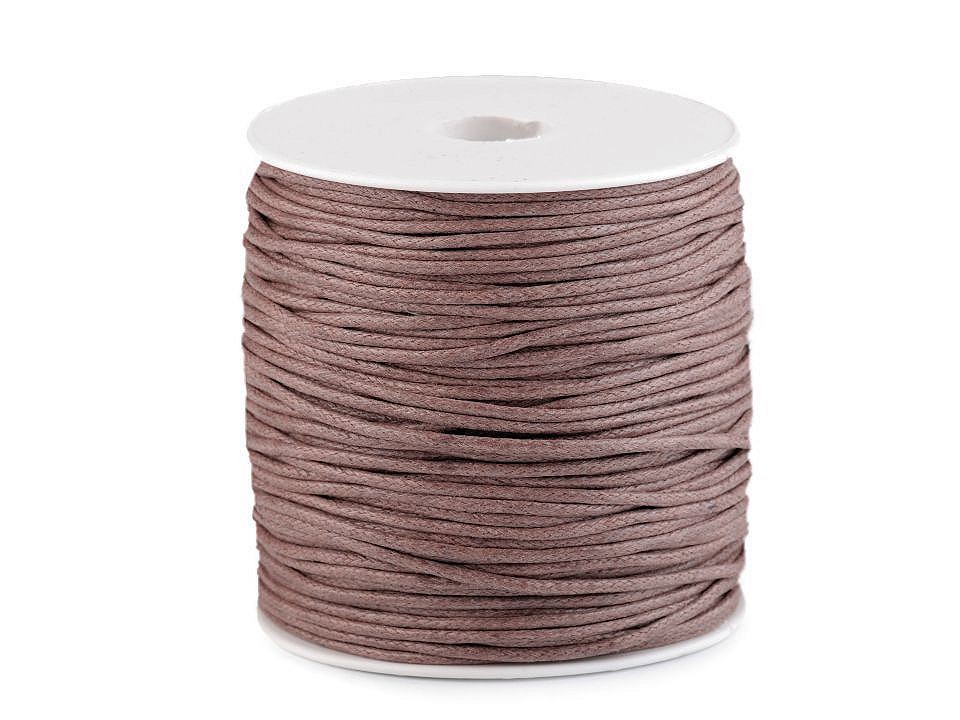 Cotton Waxed Cord Ø1,5-2 mm, light brown