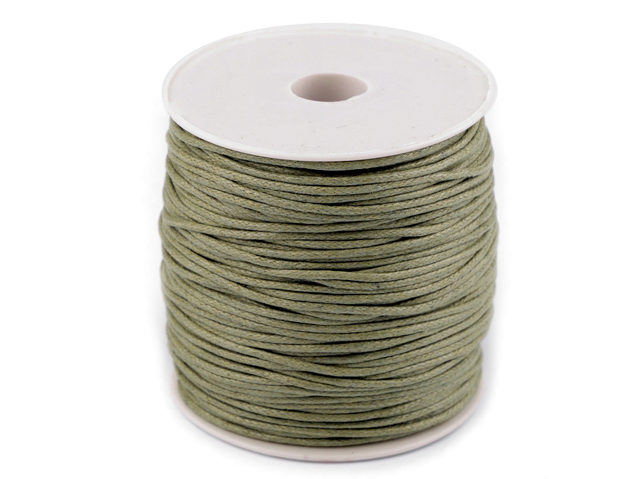 Cotton Waxed Cord Ø1,5-2 mm, green khaki