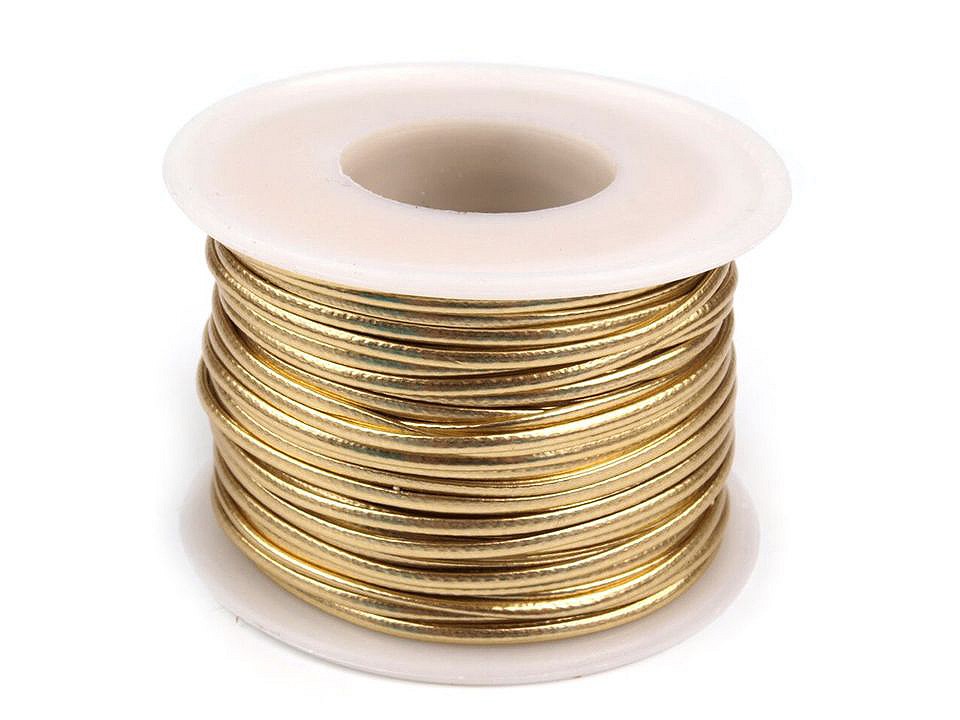 Eco Leather Cord 1.5 mm, gold, 25 m