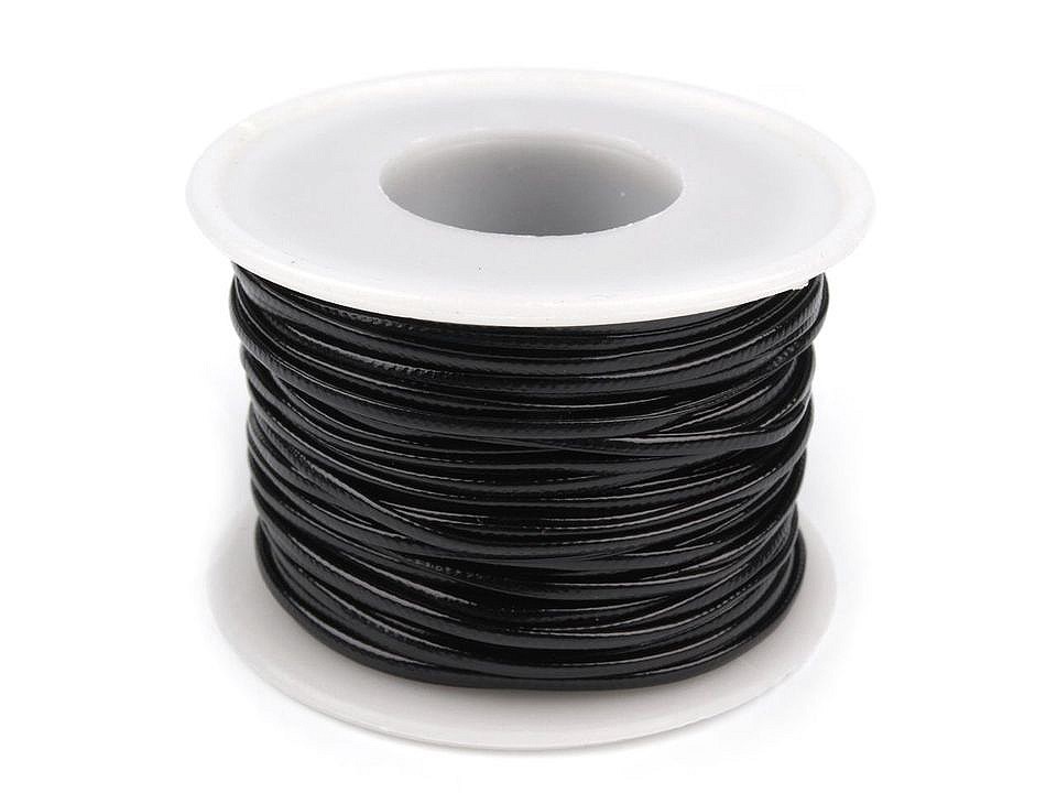 Eco Leather Cord 1.5 mm, black, 25 m