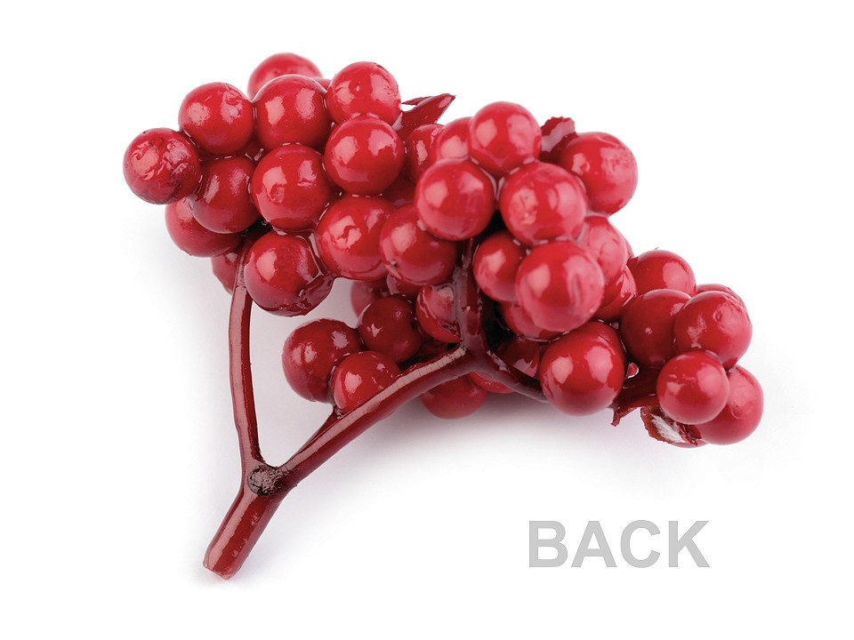 Artificial Rowan Berries, red strawberry, 3 bunch