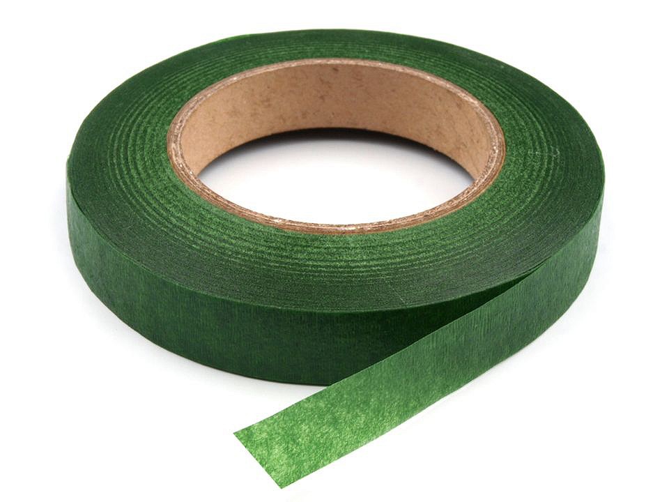 Moss Green Florist Stem Tape width 12 mm, green fern