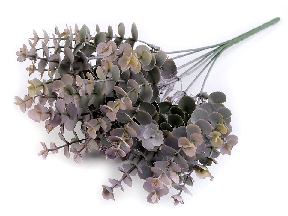 Artificial Eucalyptus Leaf, grey-green, 7 pc.