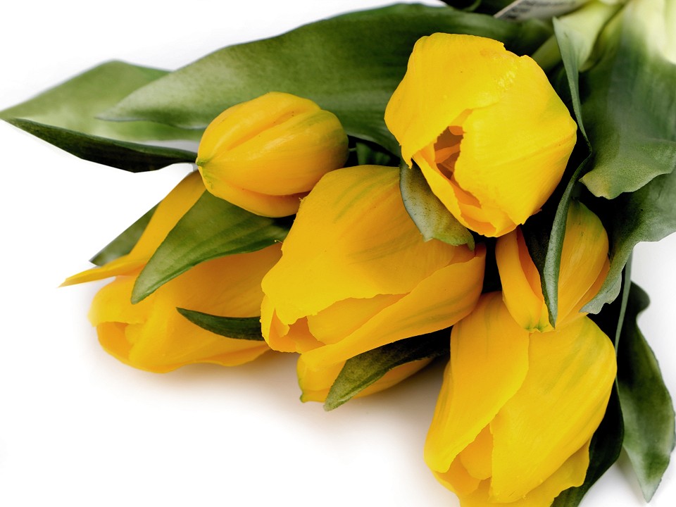 Artificial Tulip Bouquet, yellow