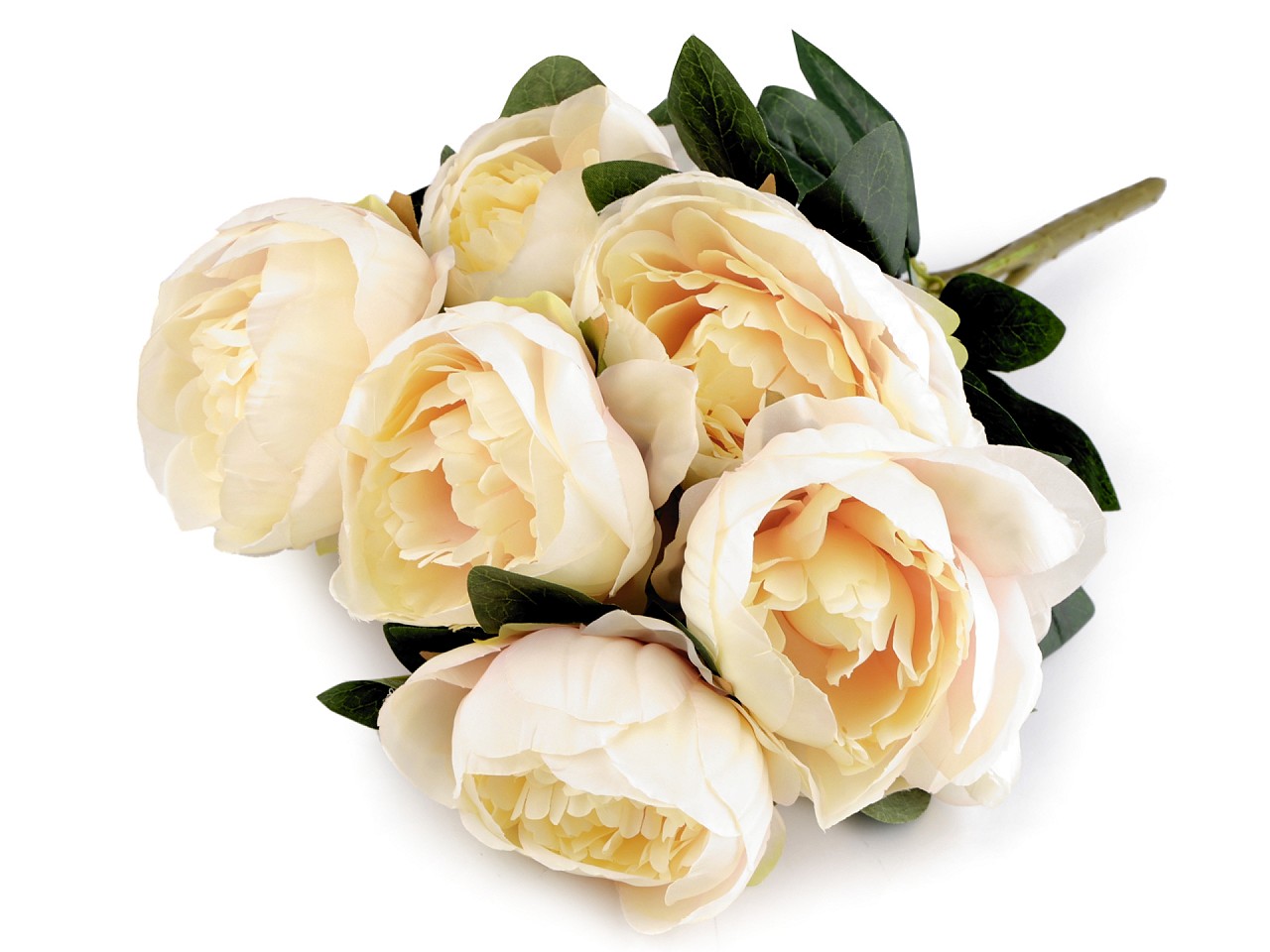 Artificial Peony Bouquet, creamy light