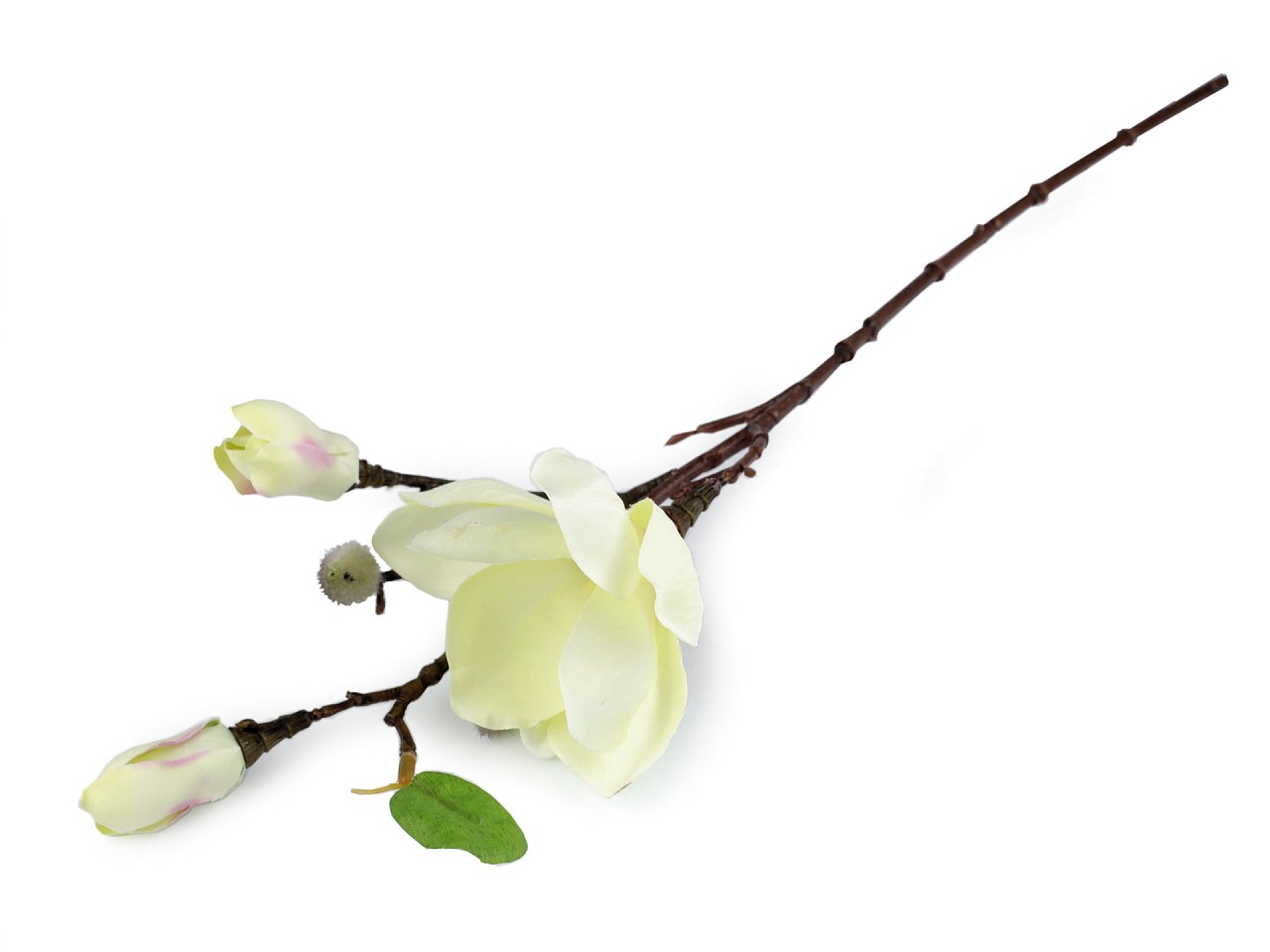 Artificial magnolia twig, yellow green