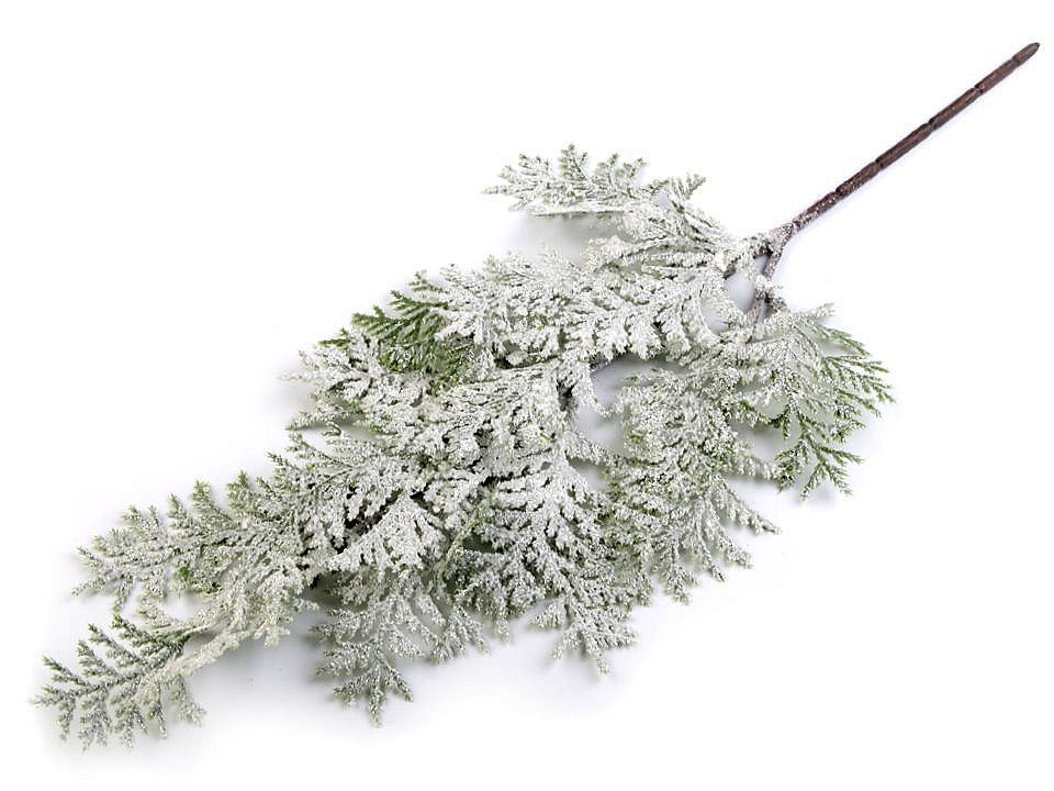 Artificial twig, frosted, green