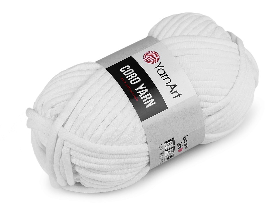 Knitting Yarn 250 g Cord Yarn - white, 1 Buc.