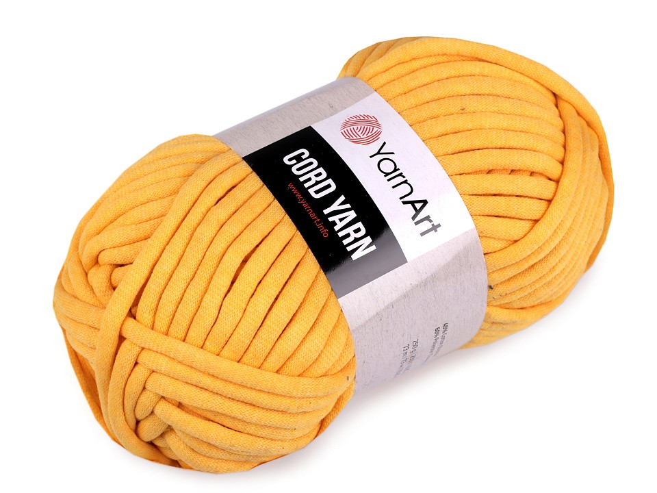 Knitting Yarn 250 g Cord Yarn - yellow - dark, 1 Buc.