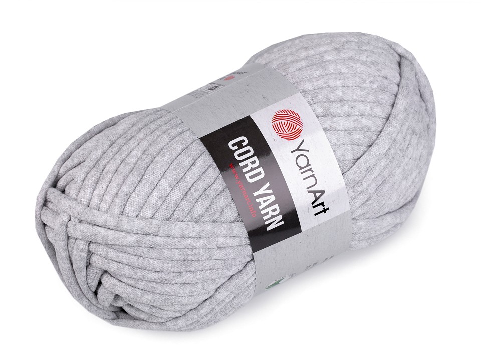 Knitting Yarn 250 g Cord Yarn - very light gray - brindle, 1 Buc.