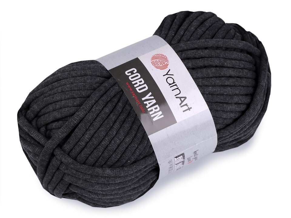 Knitting Yarn 250 g Cord Yarn - dimgrey, 1 Buc.