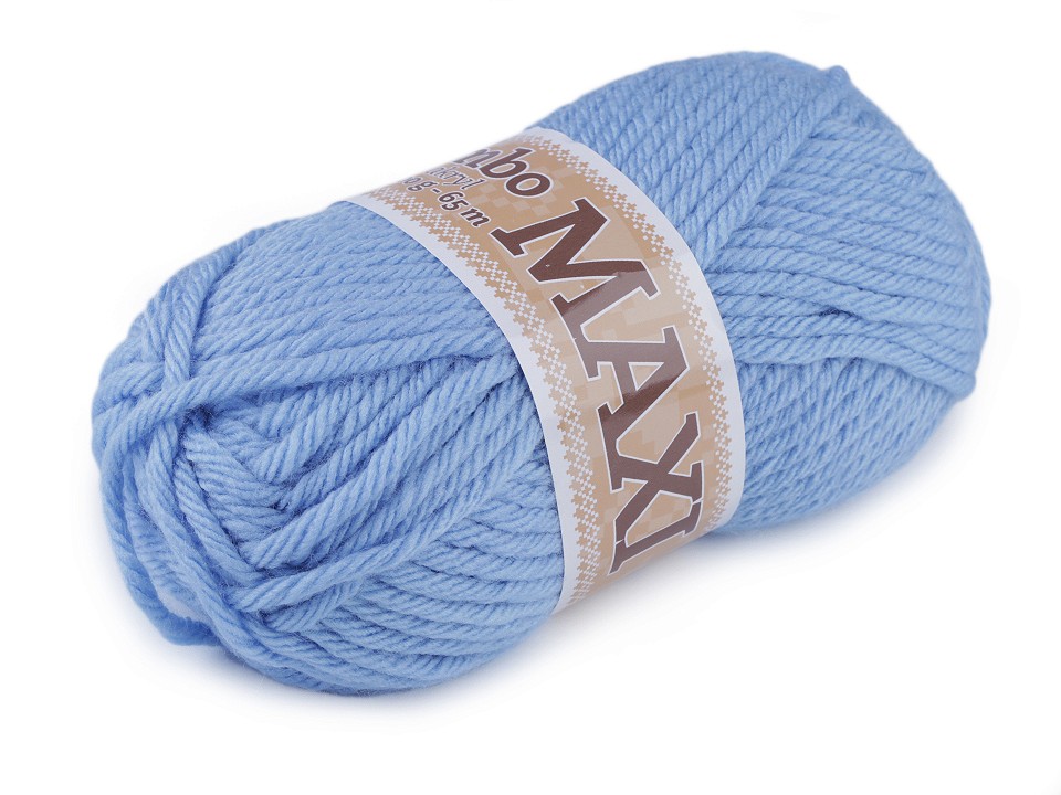 Fir de tricotat Jumbo Maxi, 100 g - baby blue