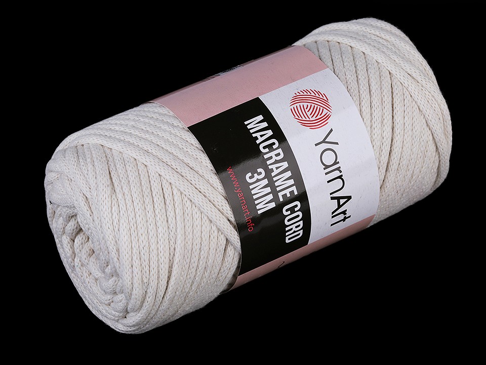 Knitting Yarn Macrame Cord 250 g - ecru light, 1 Buc.