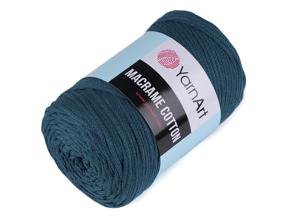 Fir de tricotat / croșetat Macrame Cotton, 250 g - gri petrol