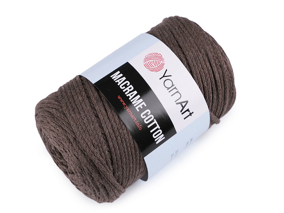 Fir de tricotat / croșetat Macrame Cotton, 250 g - stejar maro