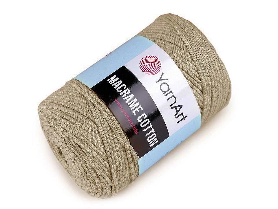 Fir de tricotat / croșetat Macrame Cotton, 250 g - verde pal