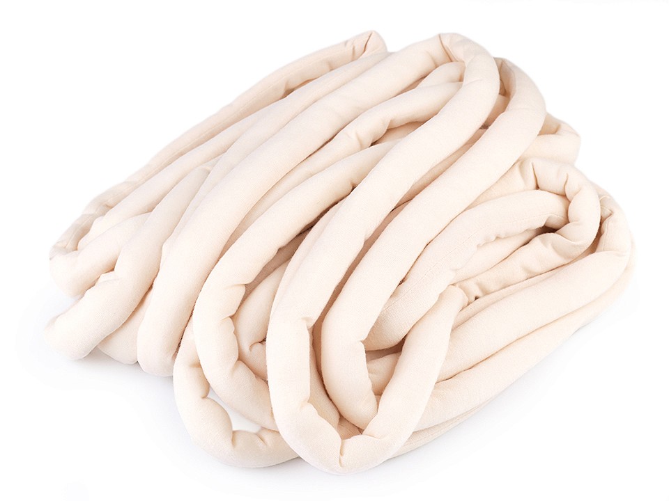 Fir tubular cu umplutură Marshmallow la metru, 250 g - bej deschis