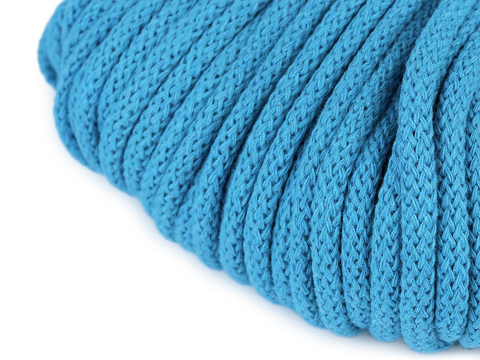 Cord / String Yarn Ø5 mm - azure blue, 10 ml.