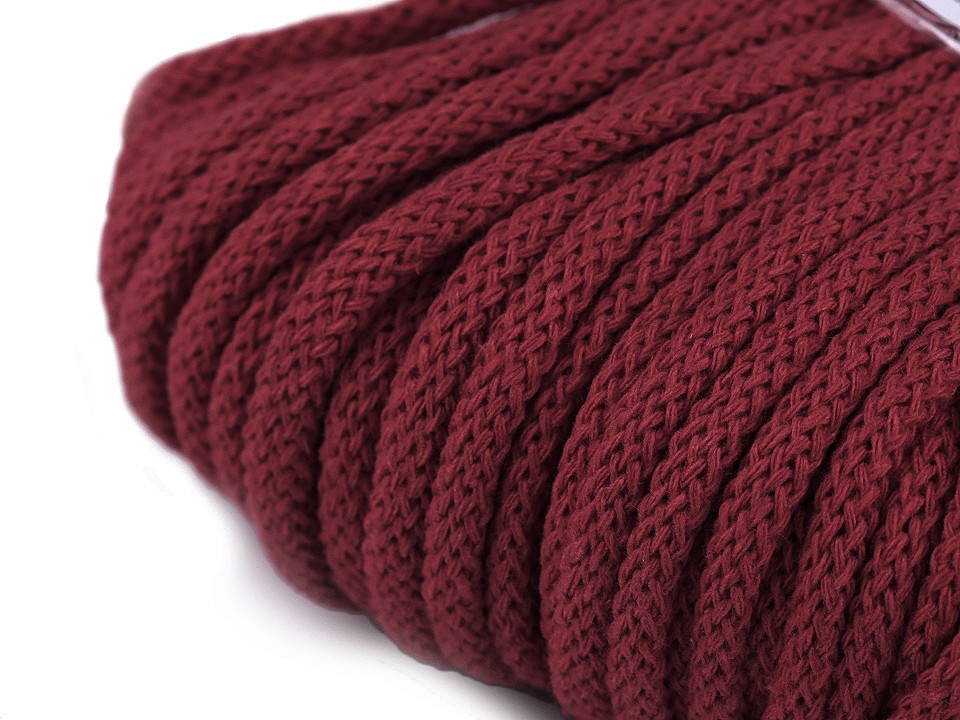 Cord / String Yarn Ø5 mm - bordeaux, 10 ml.