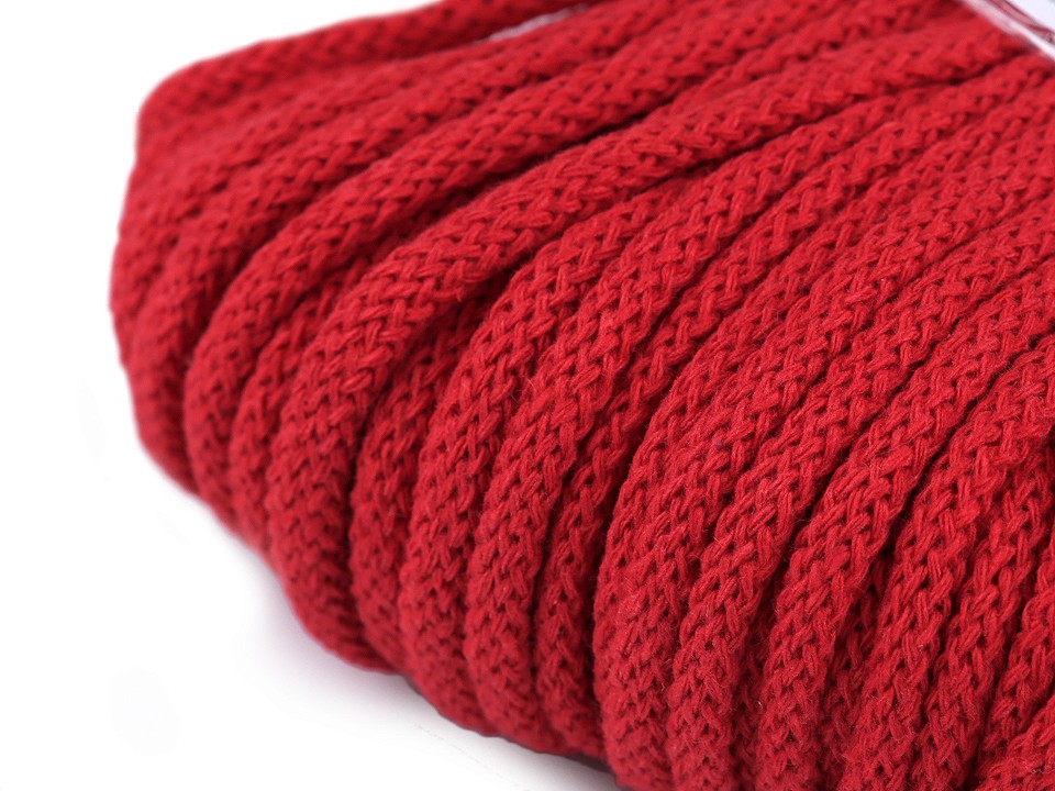 Cord / String Yarn Ø5 mm - red, 10 ml.